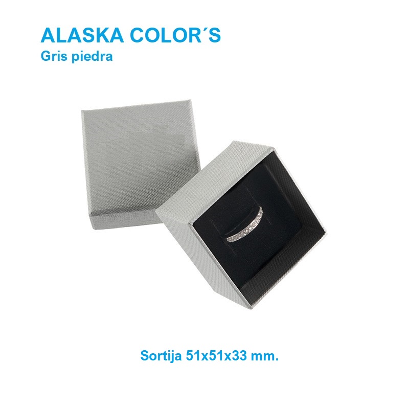 Alaska Color´s GRIS PIEDRA sortija 51x51x33 mm.